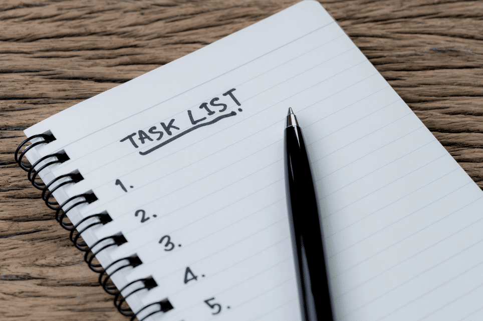 Breakdown of the RBT Task List